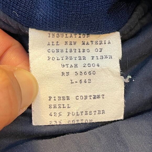 Vintage 1st Down Navy Blue Winter Ski Overalls Kids Size 14 1980s - Picture 14 of 14